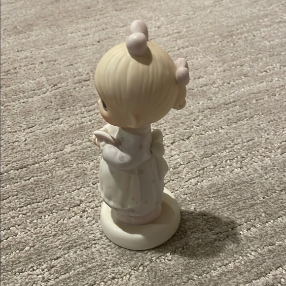 Precious Moments Cream and Pink Figurine The Good Lord Always Delivers - Picture 4 of 5